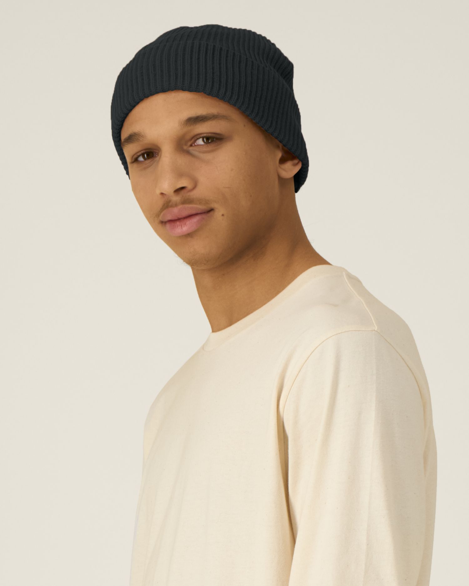 Fisherman Beanie, color Black