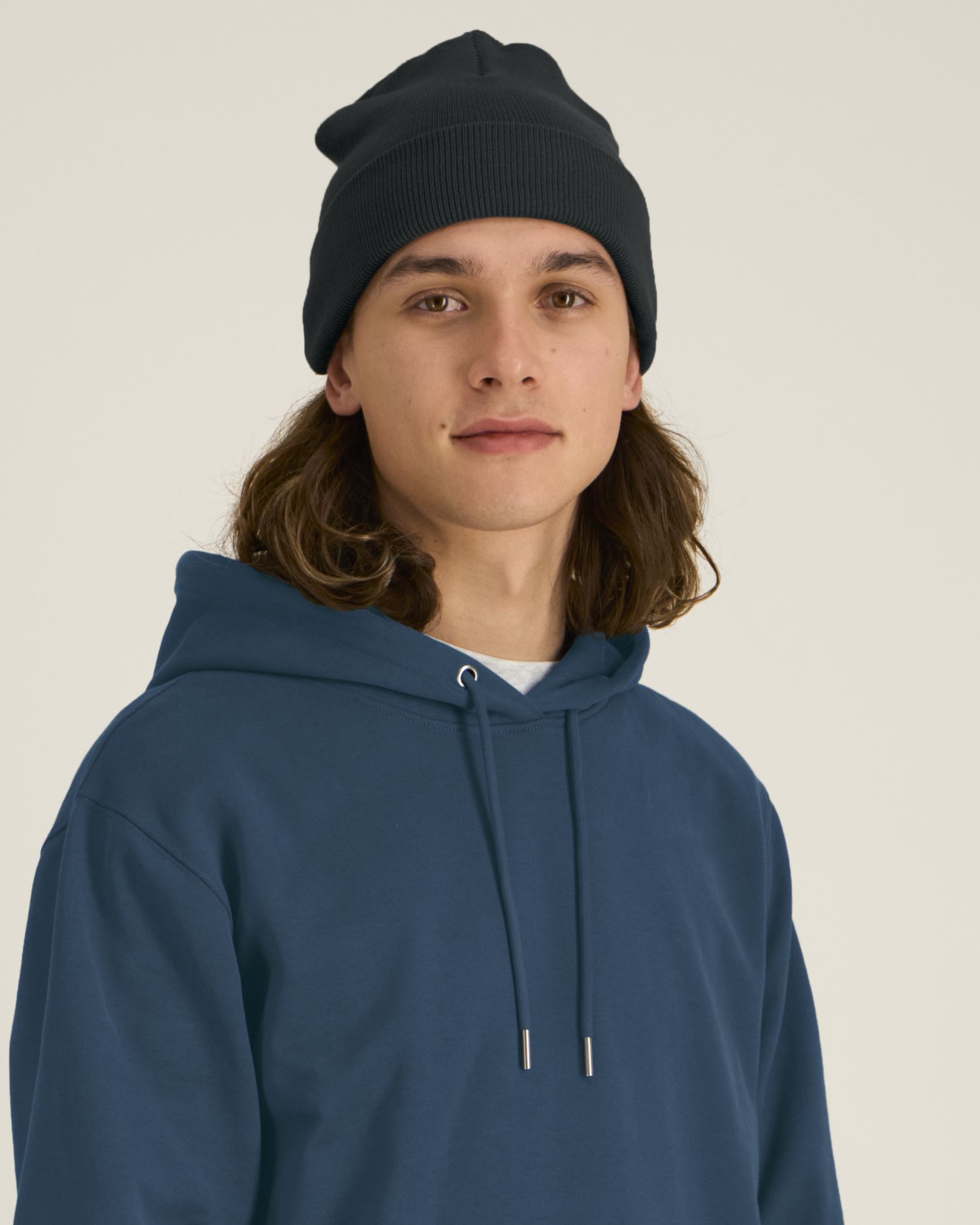 Rib Beanie, color Black