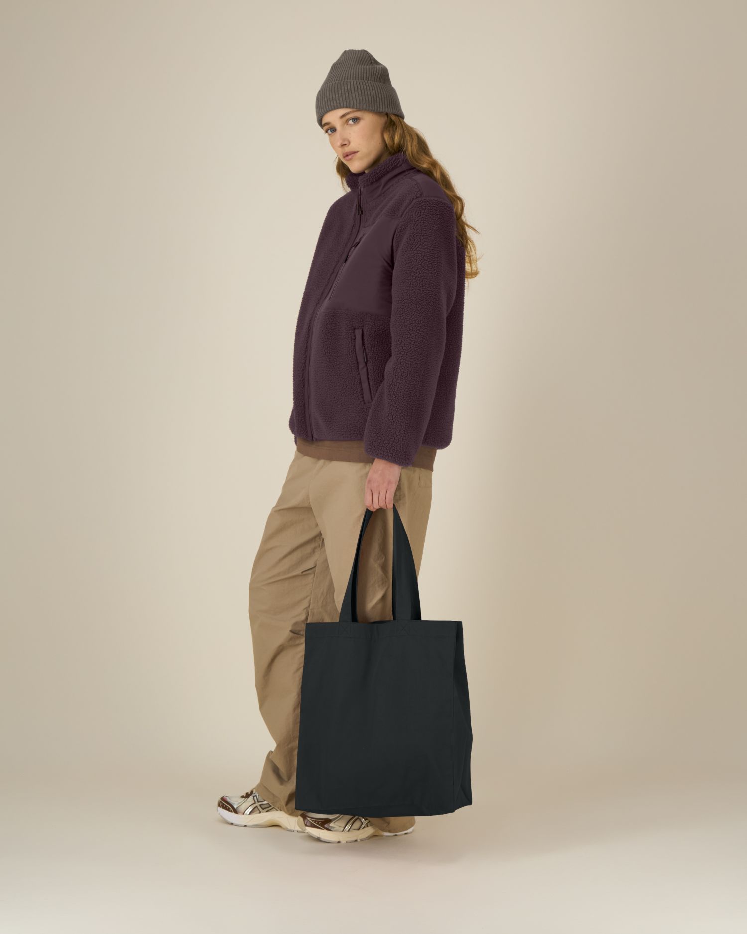 Mid Tote Bag, color Black