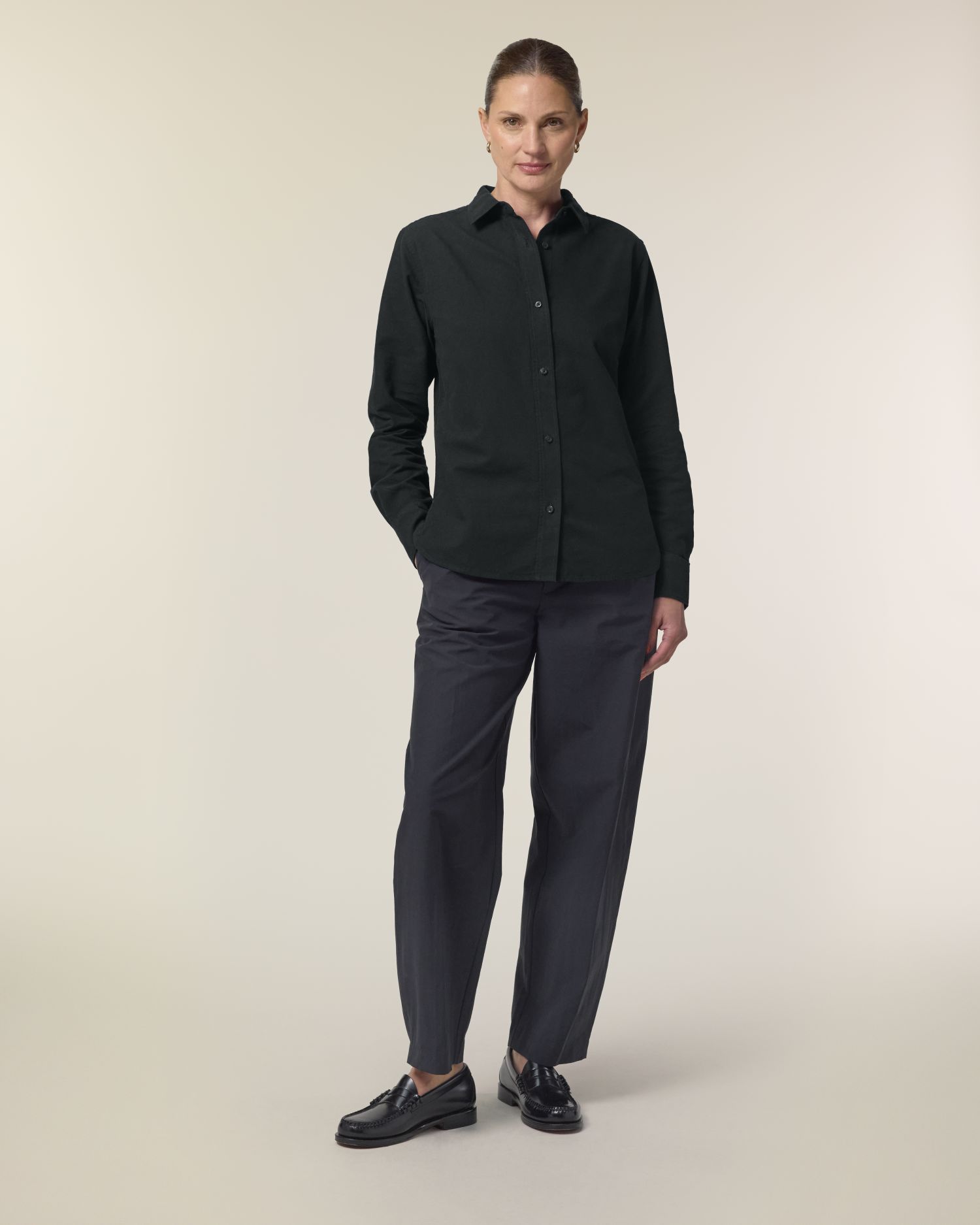 Stella Oxford Shirt, color Black